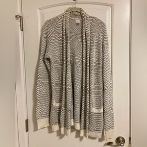 Gray & White Oversized Cardigan (L)